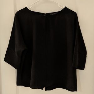 Express Boxy Blouse Flowy in Black